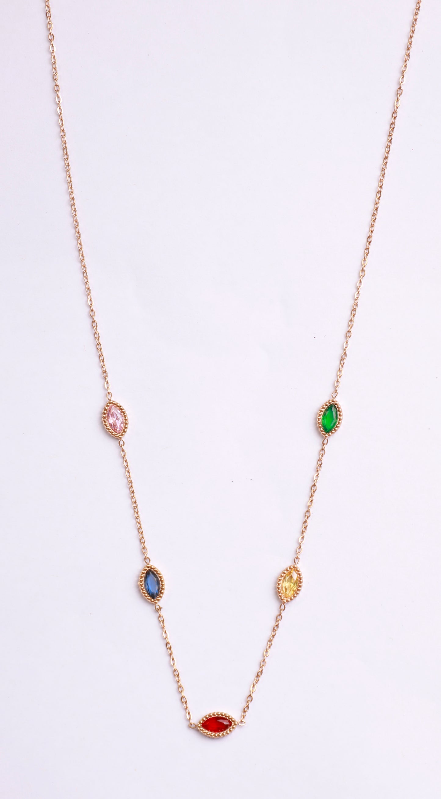 Multicolor Precious Chain Pandent