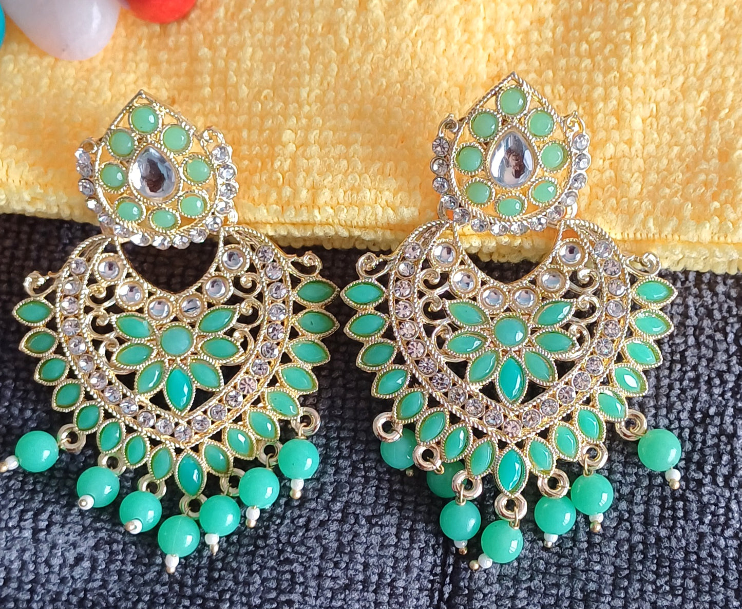 Rekha Pista-green Earring