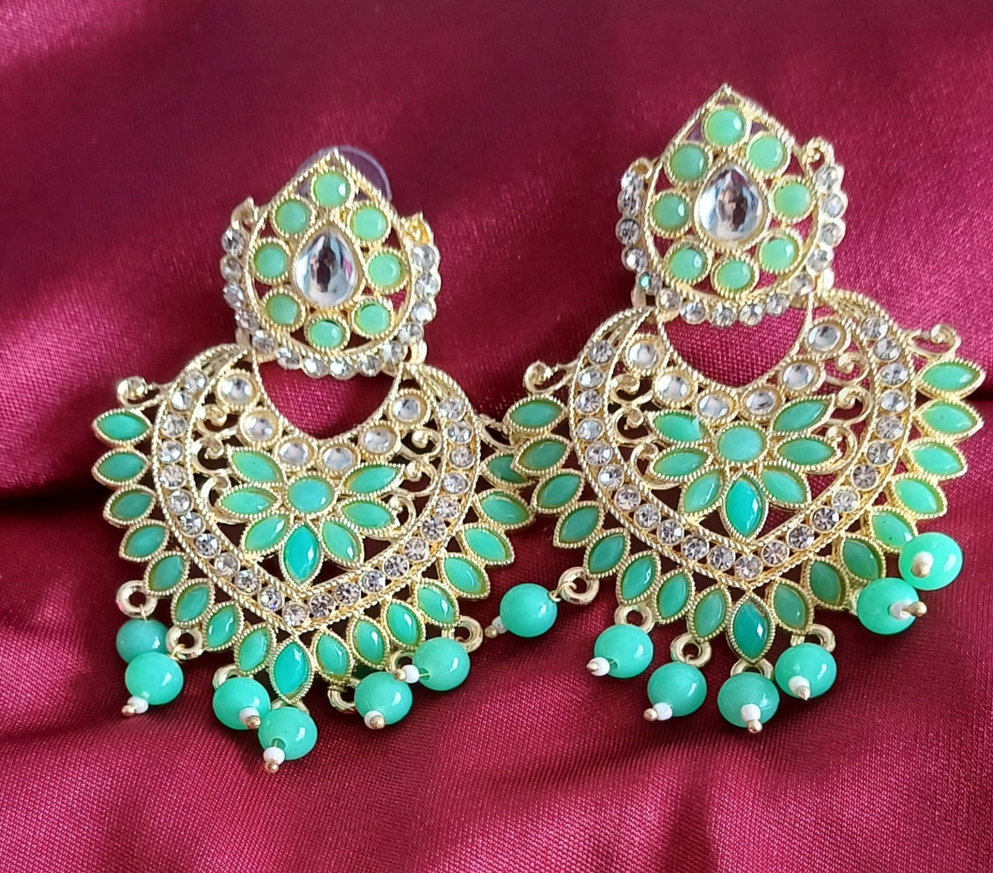 Rekha Pista-green Earring