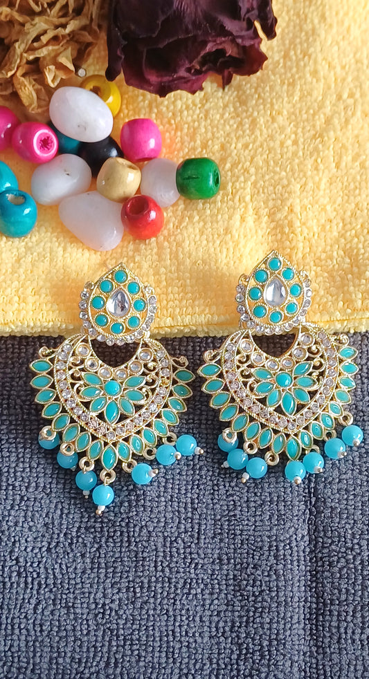 Rekha Turquoise Jumki