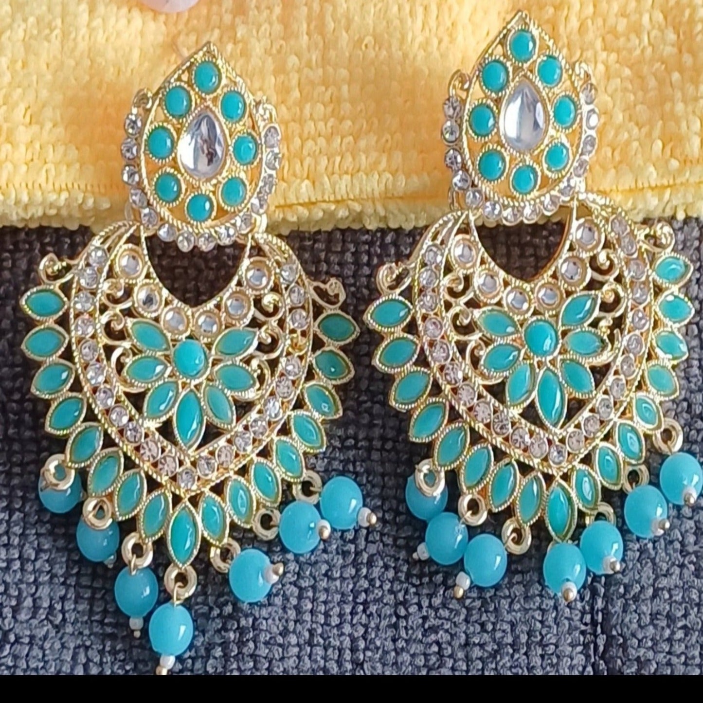 Rekha Skyblue Jumki