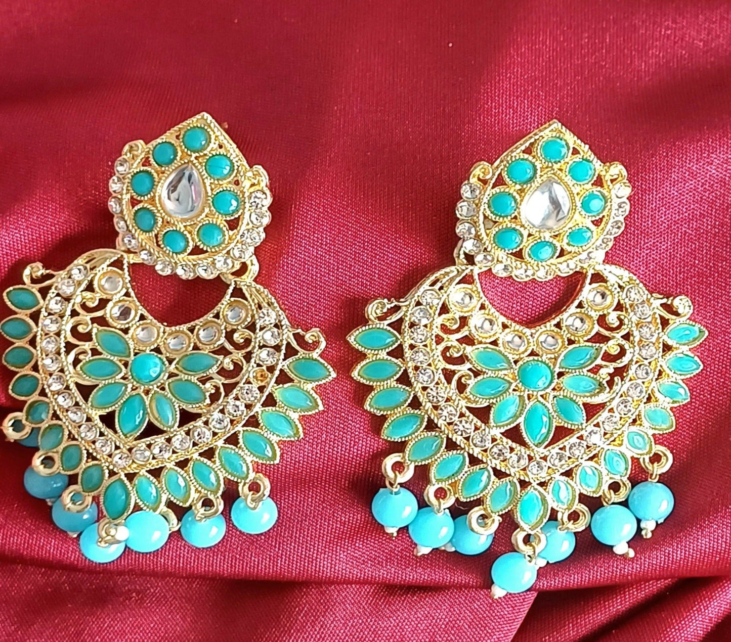 Rekha Skyblue Jumki