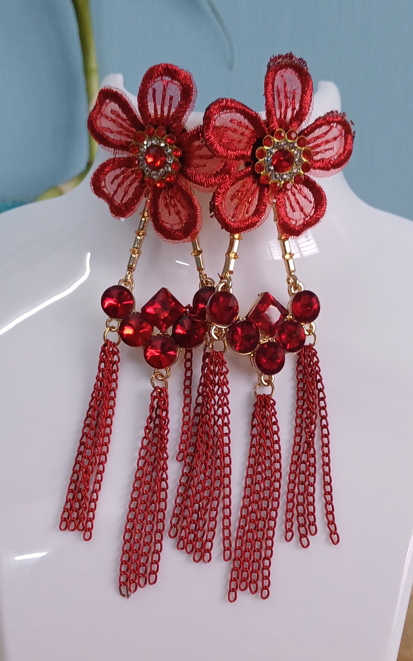 Rebeka Red  Earrings