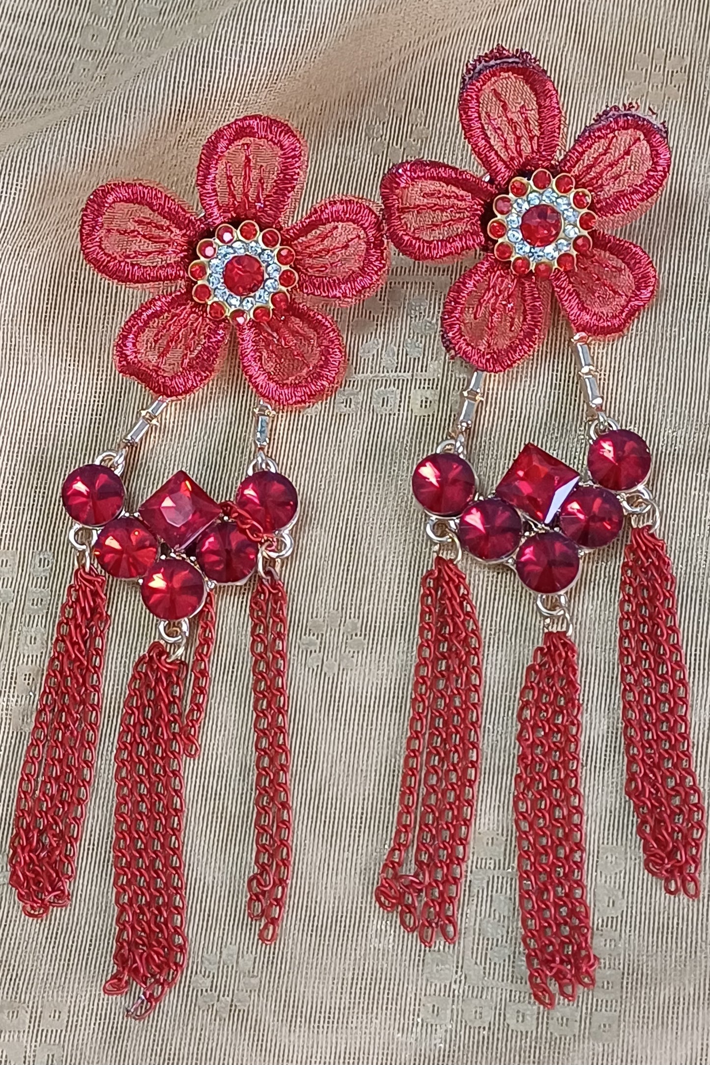 Rebeka Red  Earrings