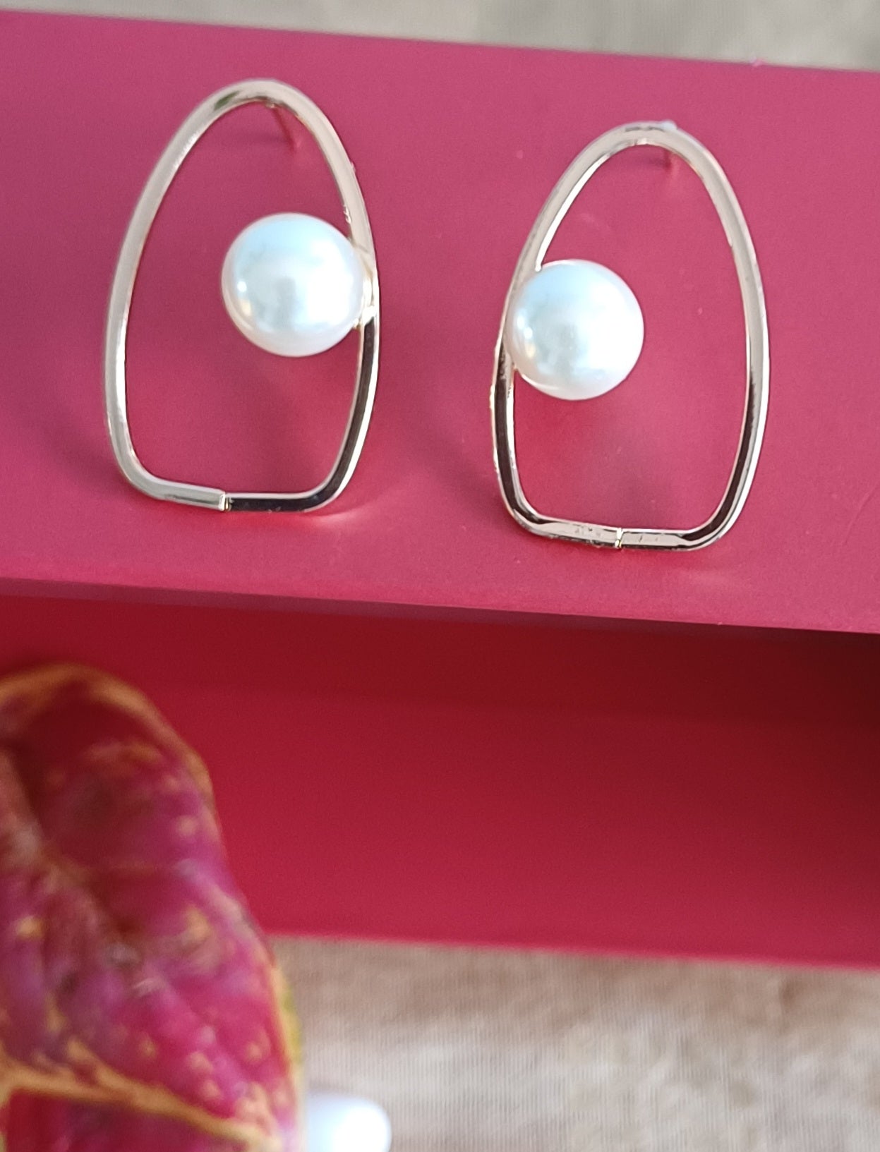 Gold Plated Pearl Studs