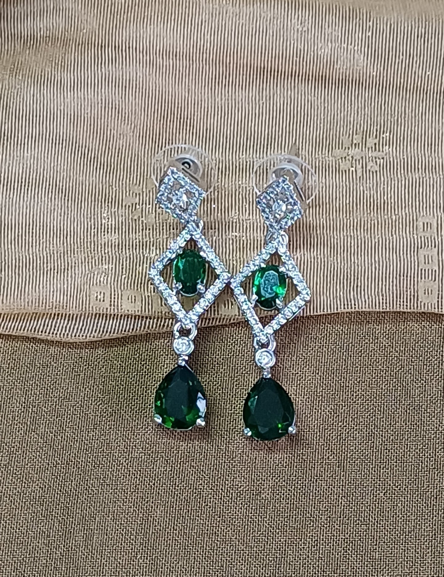 Green Emerald Earrings