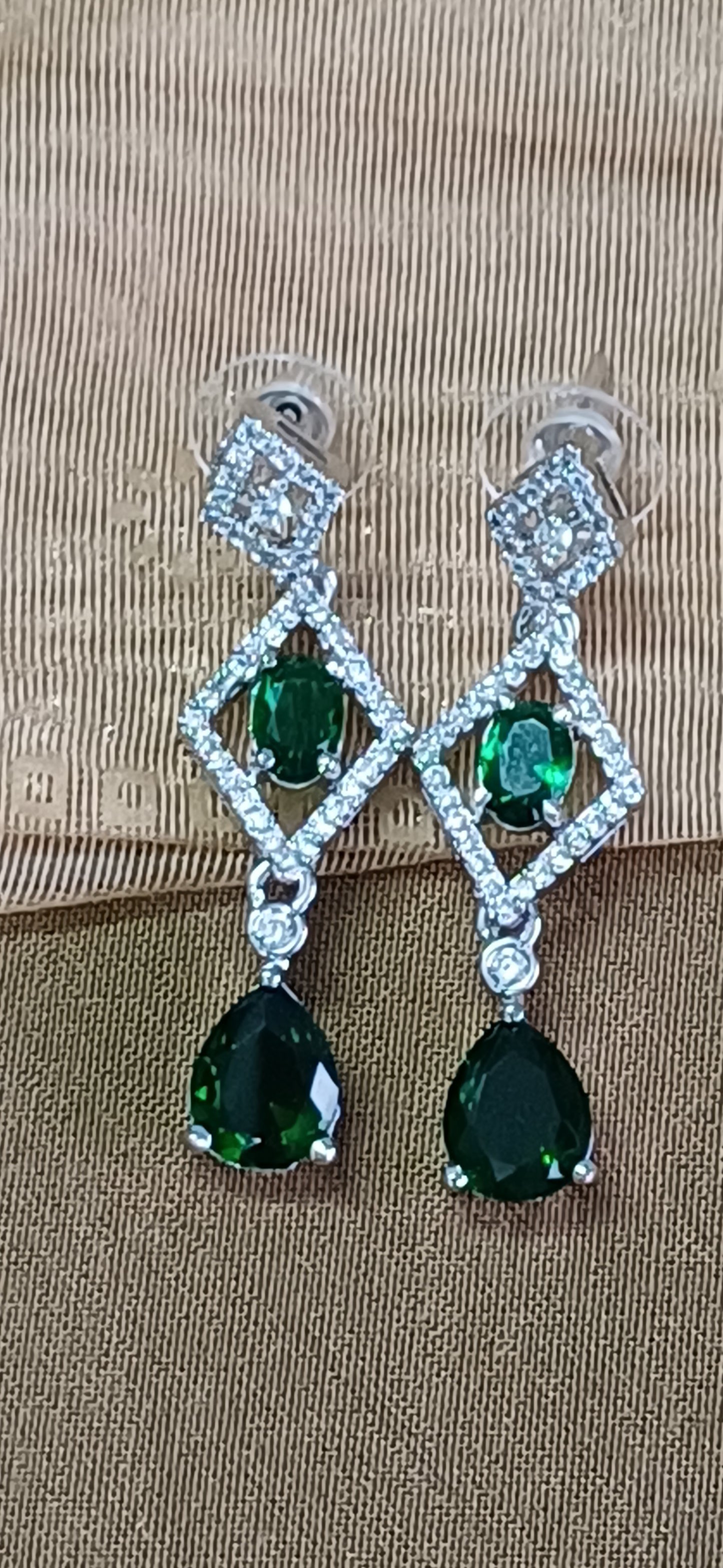 Green Emerald Earrings