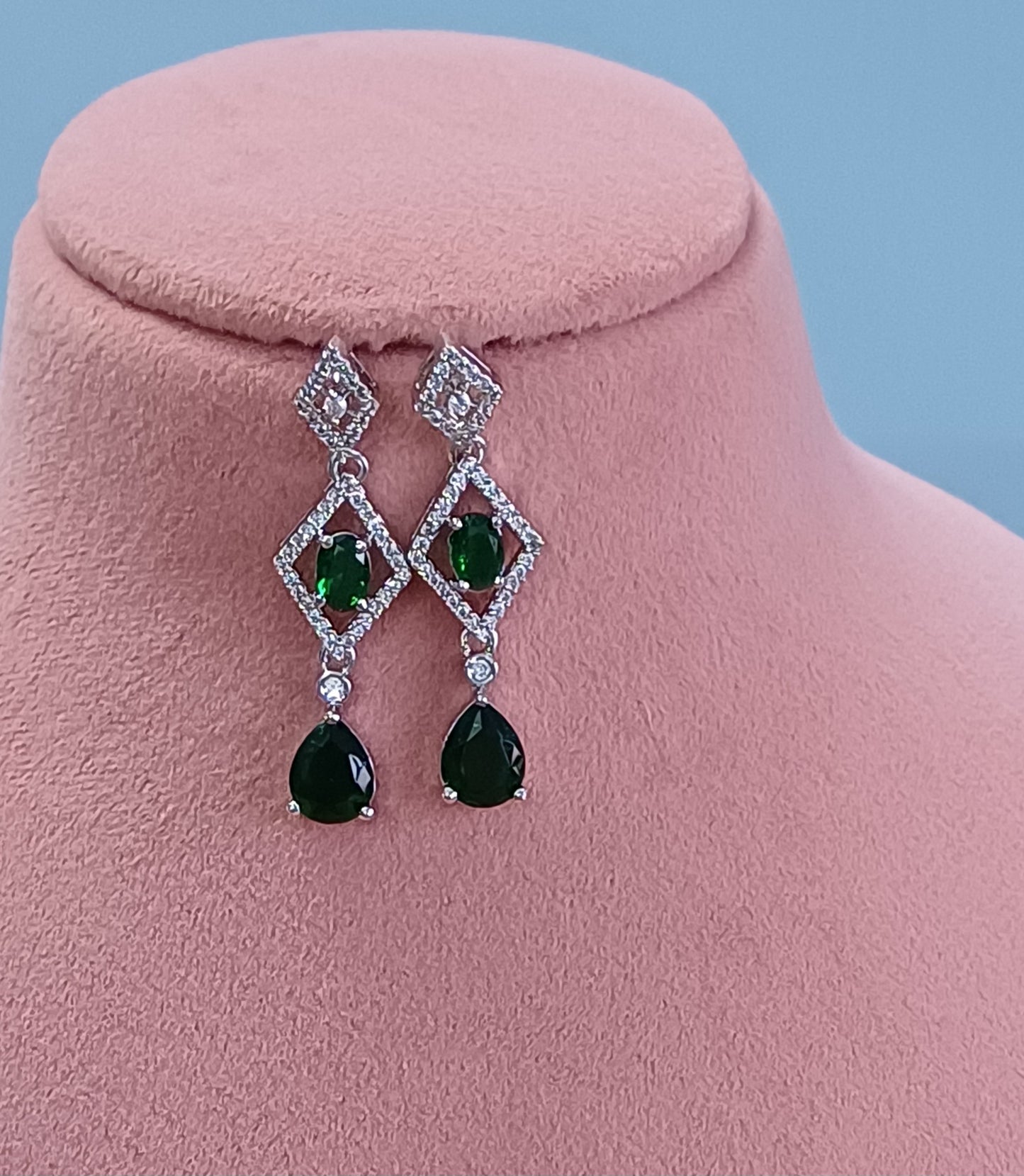 Green Emerald Earrings