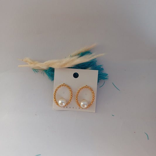 Gold Plated Pearl Studs