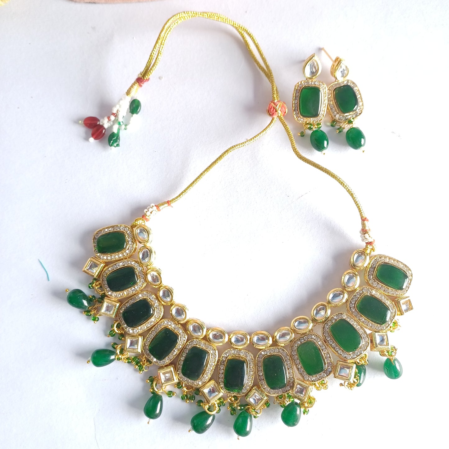 Green Nandini Necklace Set