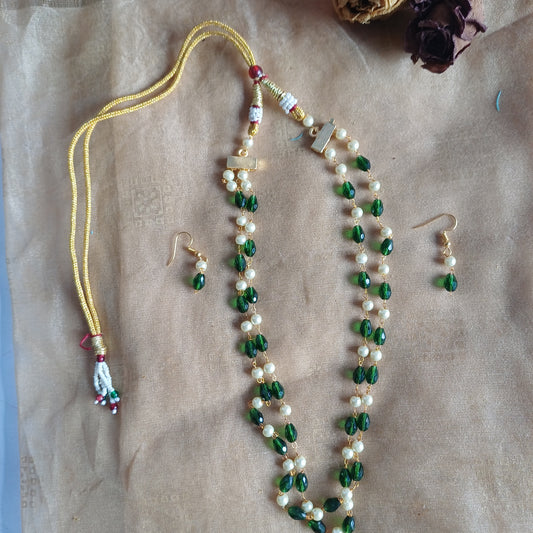 2 layered Emerald Green Jewelry set
