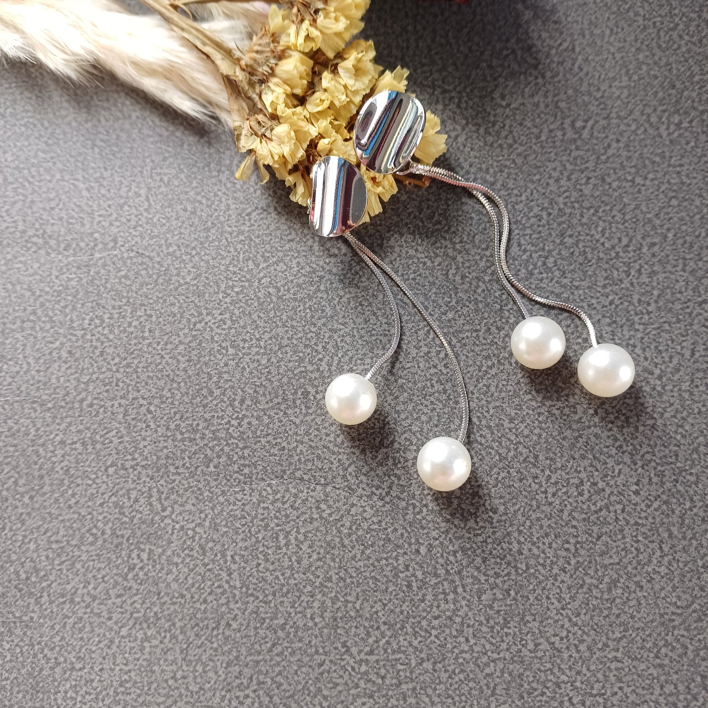 Pearl Double Threads Earrings