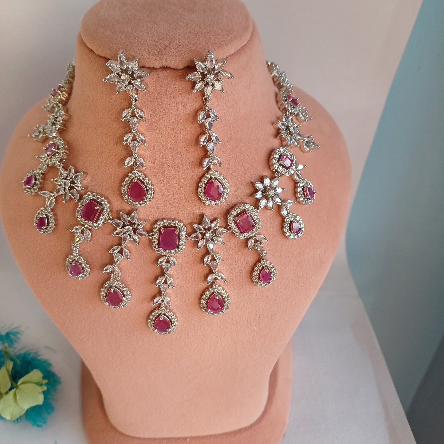 Ruby AD Necklace Set