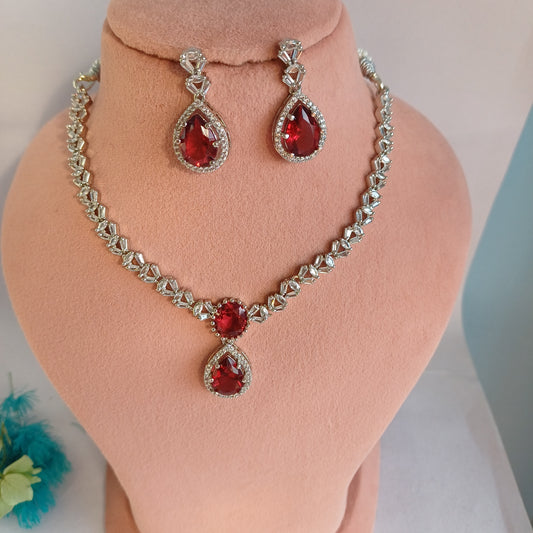 Red Drop AD Necklace Set