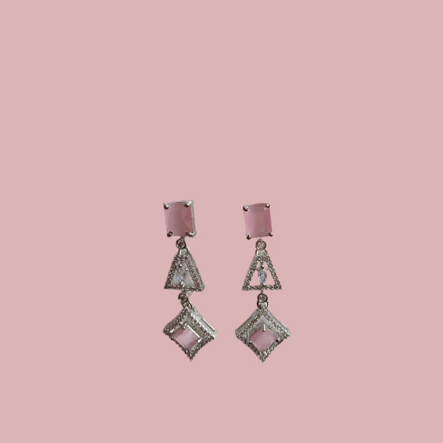 Blush Statement AD Earrings