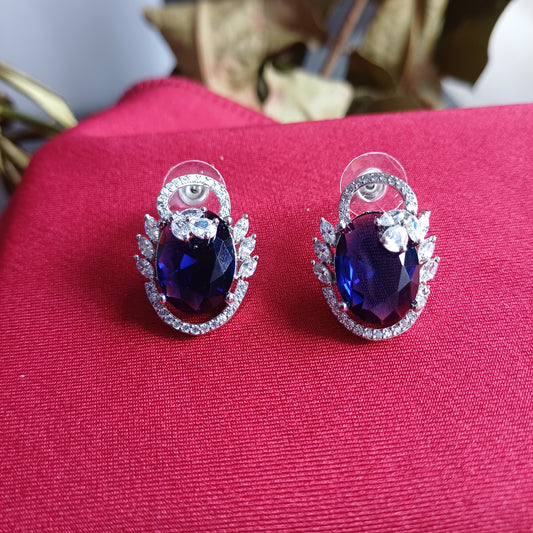 NavyBlue Zirconia Studs