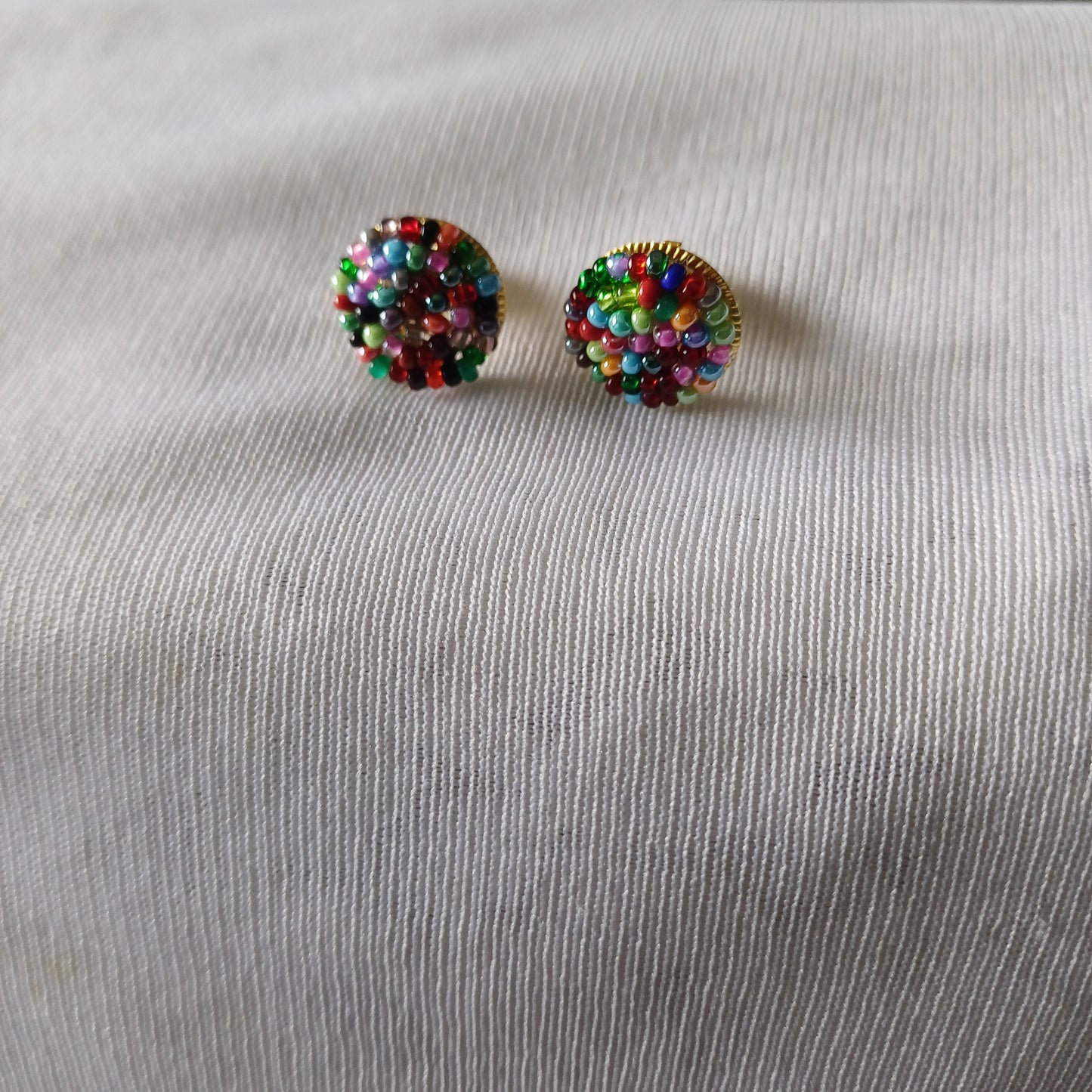 Handmade Multicolor Beads Studs