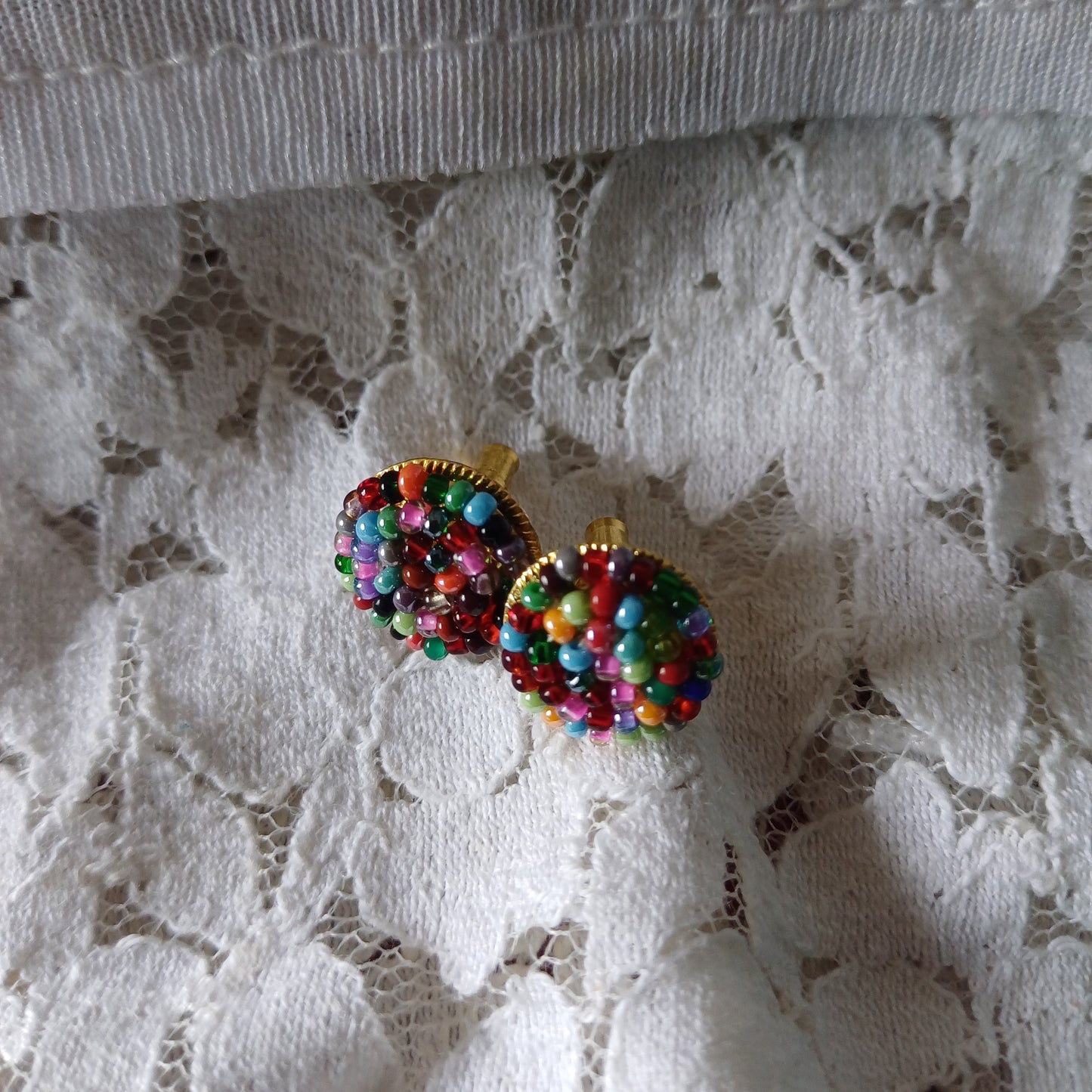 Handmade Multicolor Beads Studs