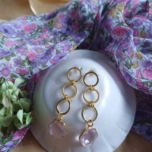 Blush Gold Danglers