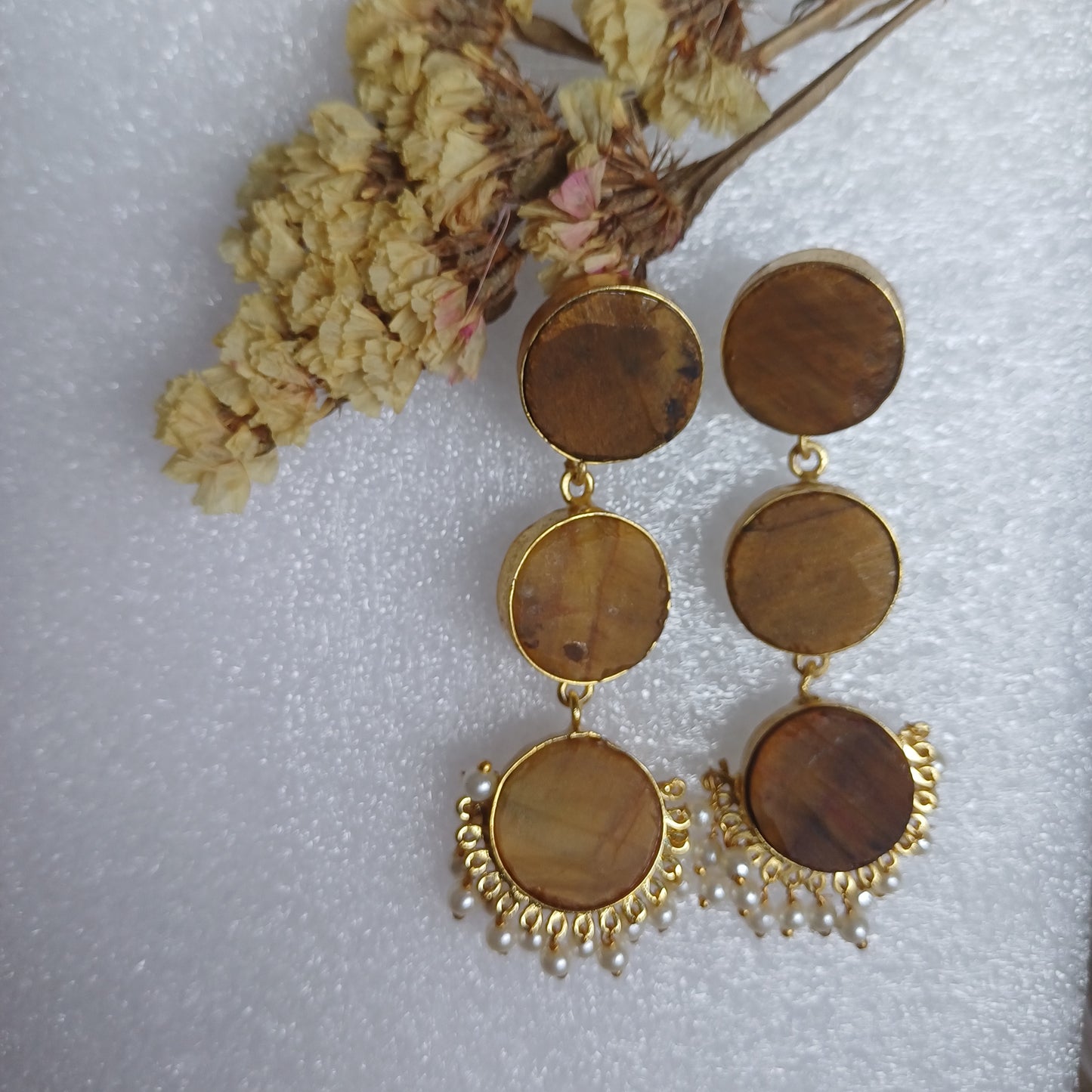 Brown Tigereye Earring