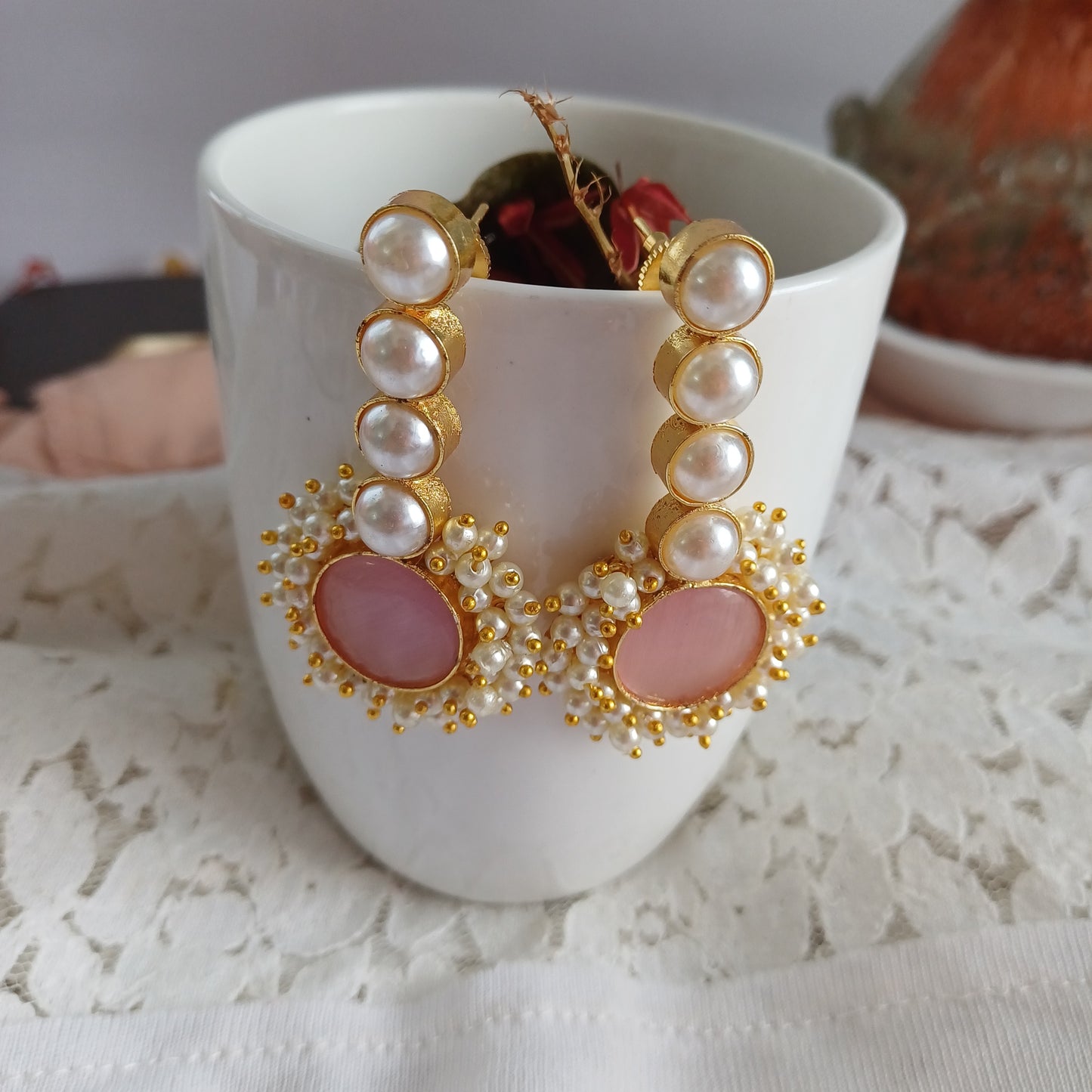 Blush Pearls Earrings