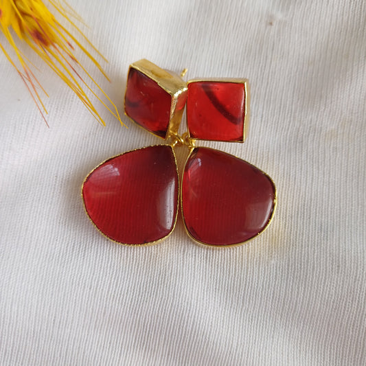 Maroon Drop Earrings