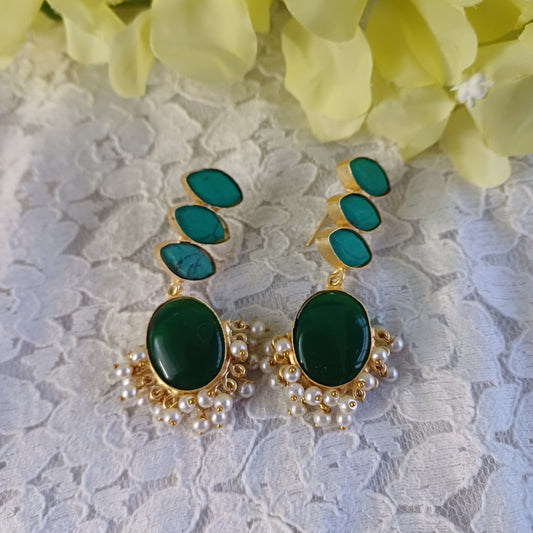 Bottlegreen Queen Earrings