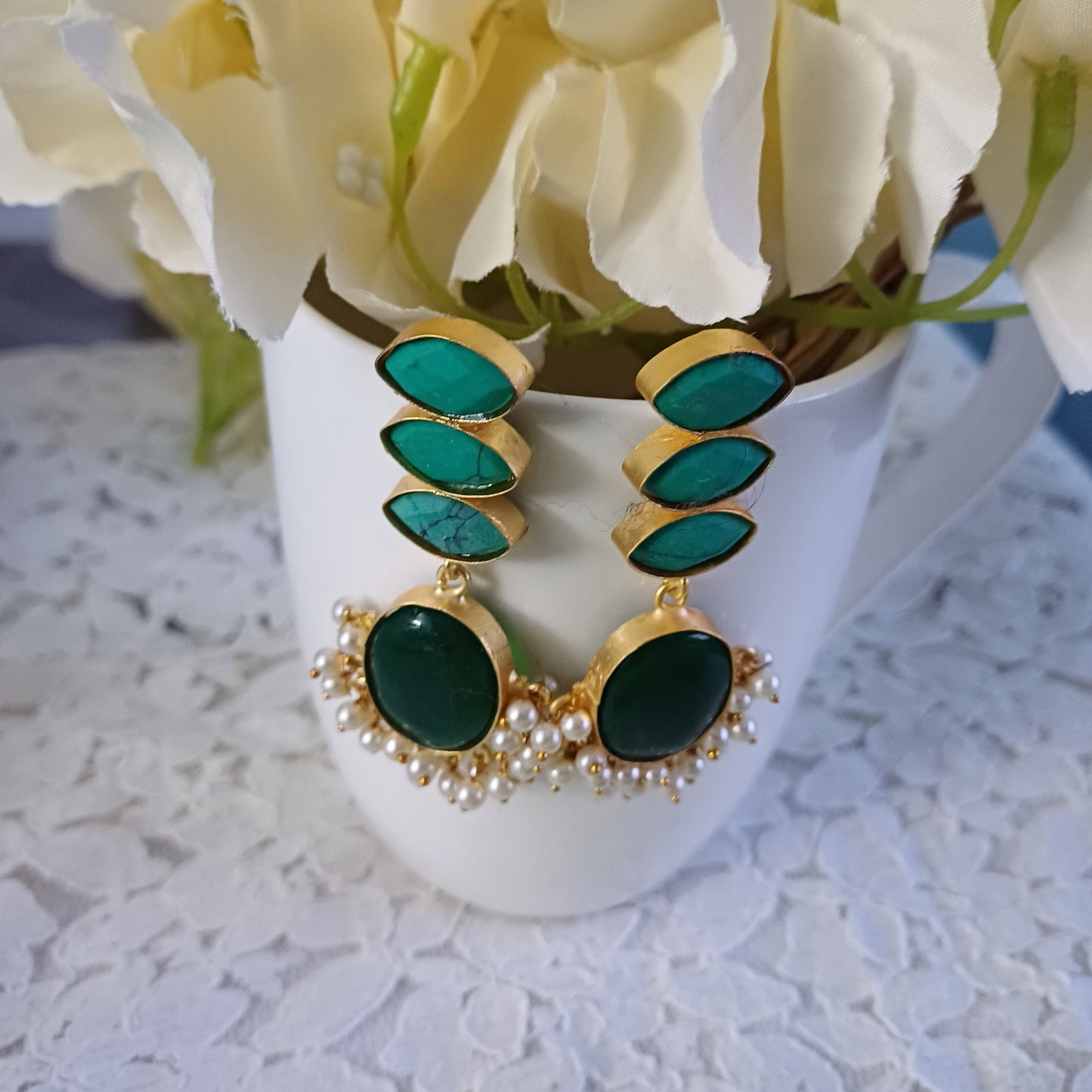 Bottlegreen Queen Earrings