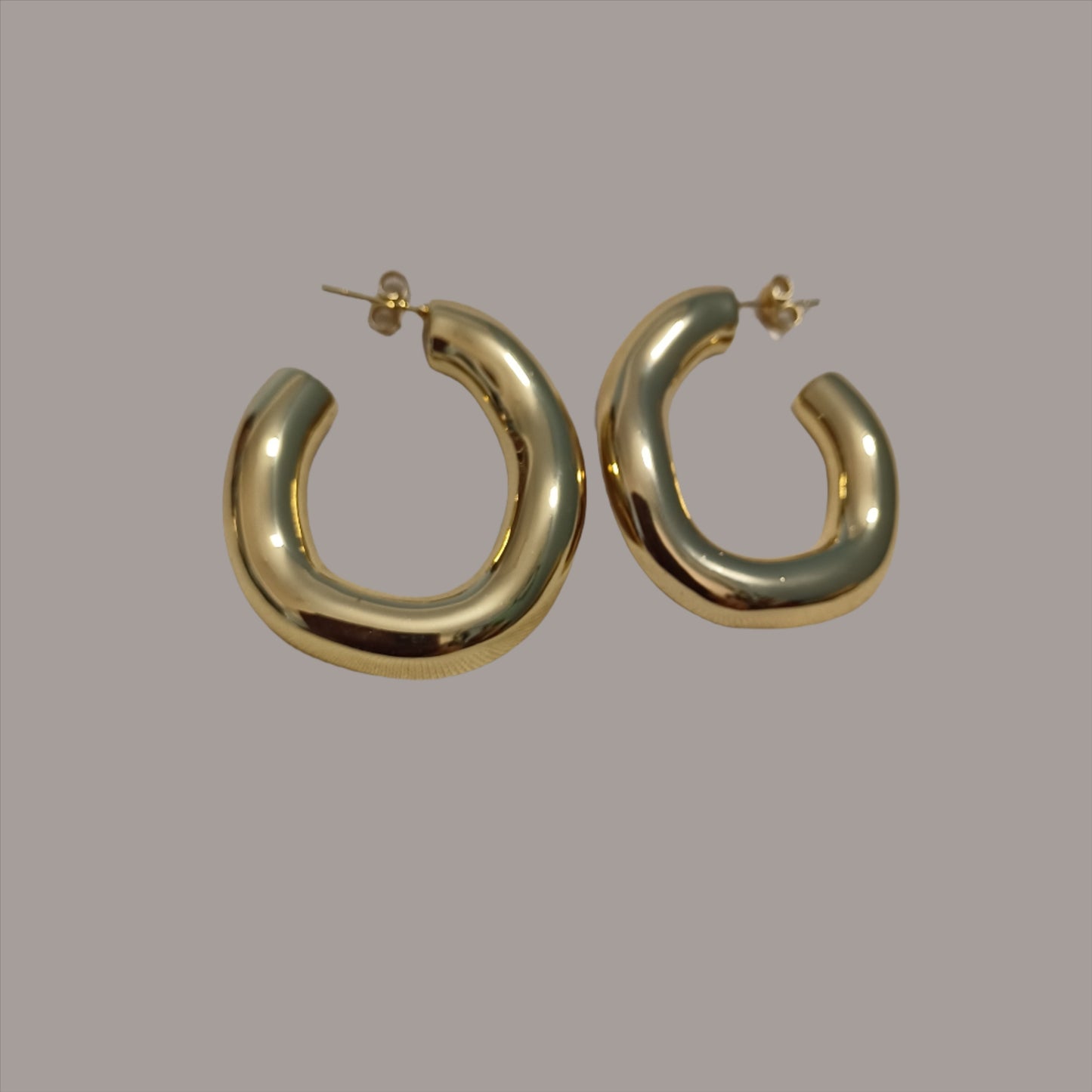 Miley Gold Semihoop Earrings