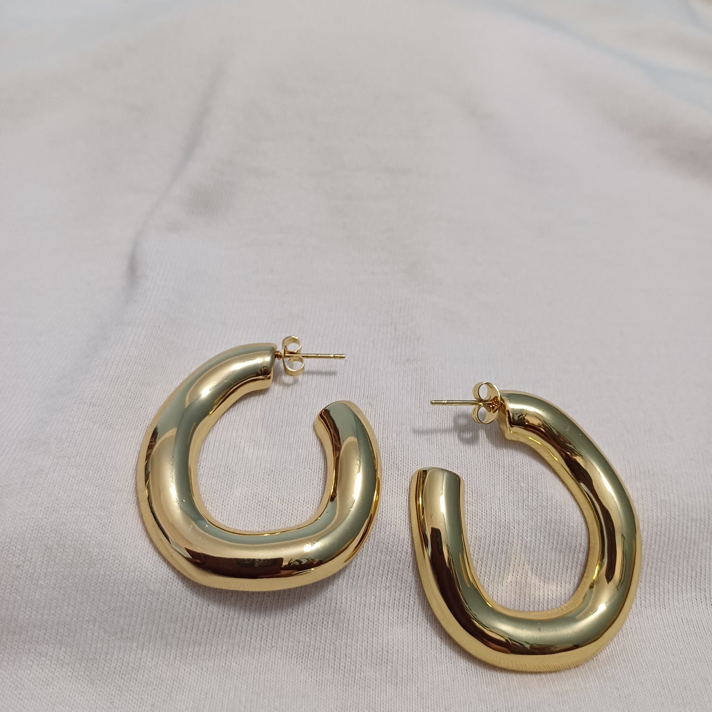 Miley Gold Semihoop Earrings