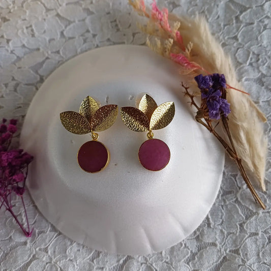 Wine Gold EarringsStuds