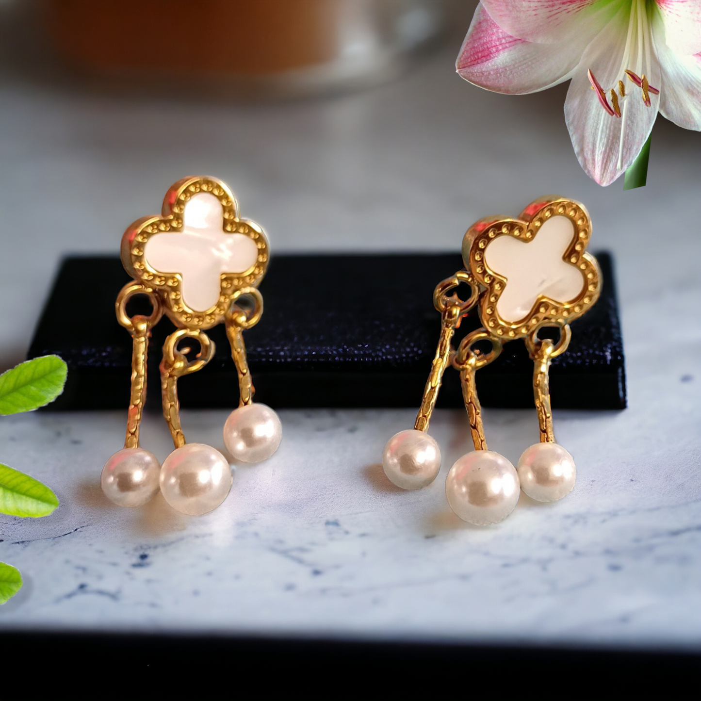 MOP Clover Earrings