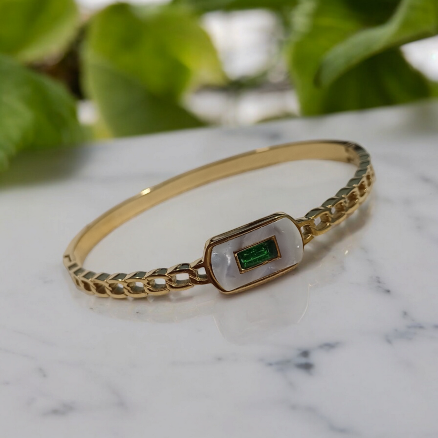 MOP Emerald Signature Bracelet