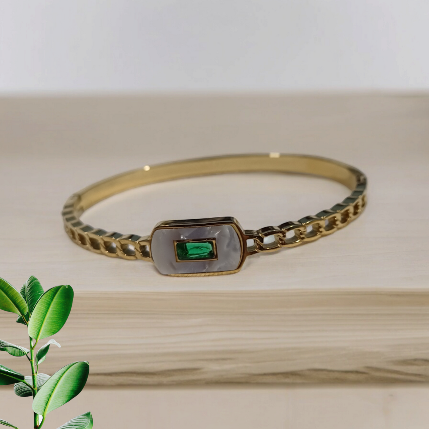 MOP Emerald Signature Bracelet